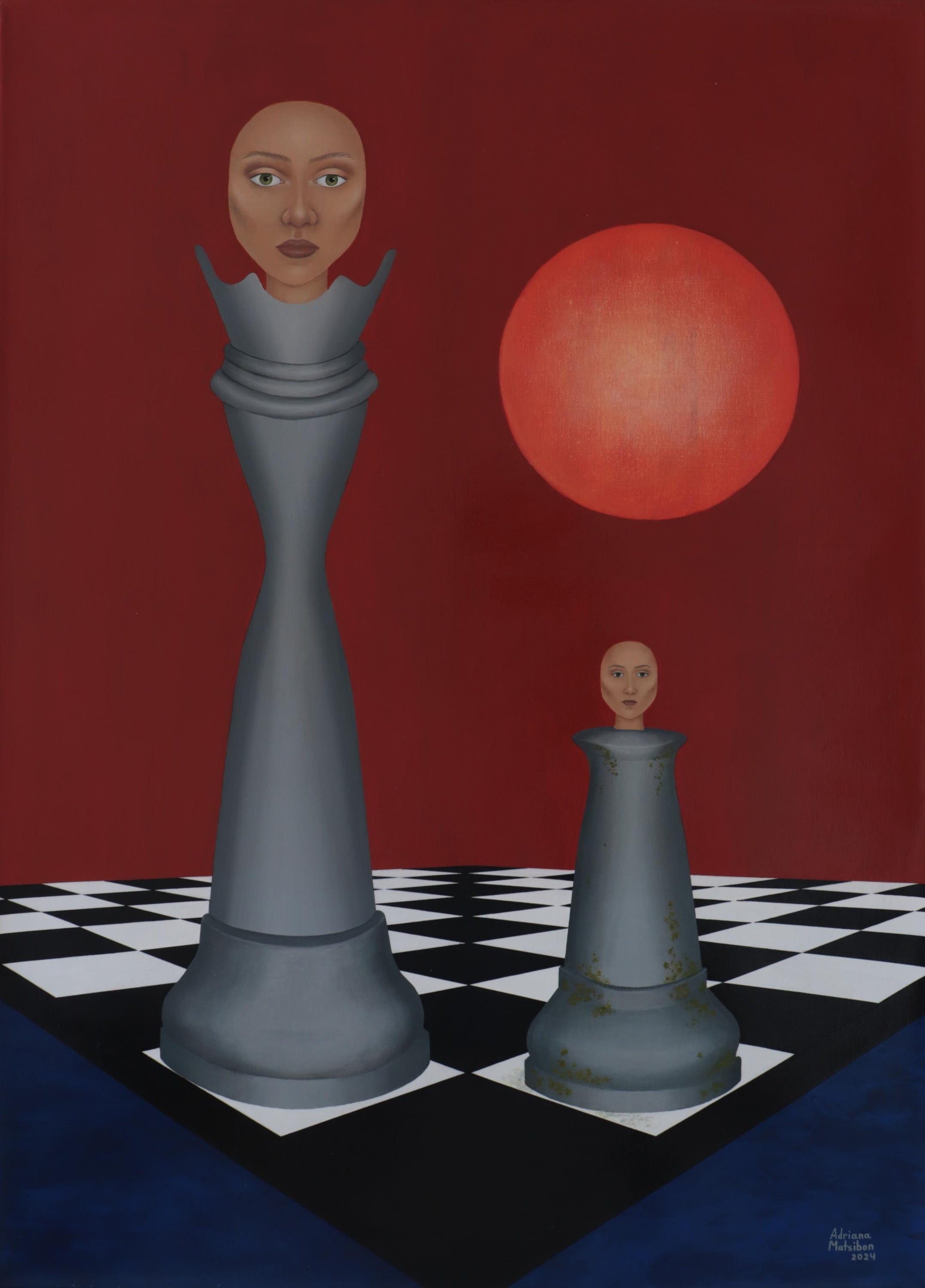 Are you a queen or a pawn? 100*70 cm/ 40*28 inch